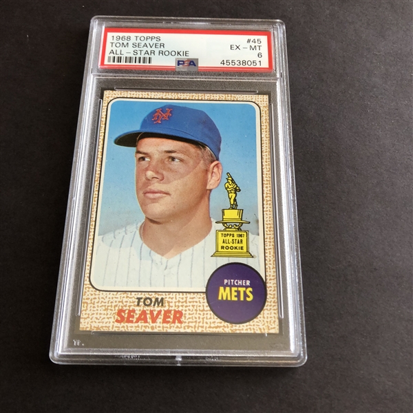 1968 Topps Tom Seaver All-Star Rookie PSA 6 ex-mt baseball card #45