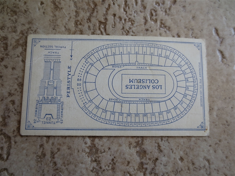 November 3, 1928 Stanford at USC football ticket