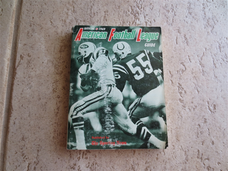 1969 Official American Football League Guide by The Sporting News