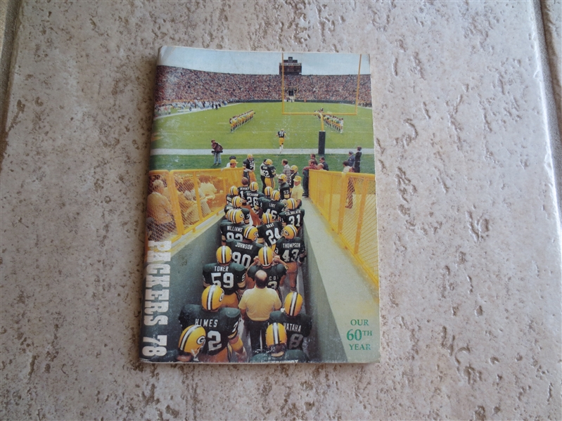 1978 Green Bay Packers Media Guide--- 60th Year
