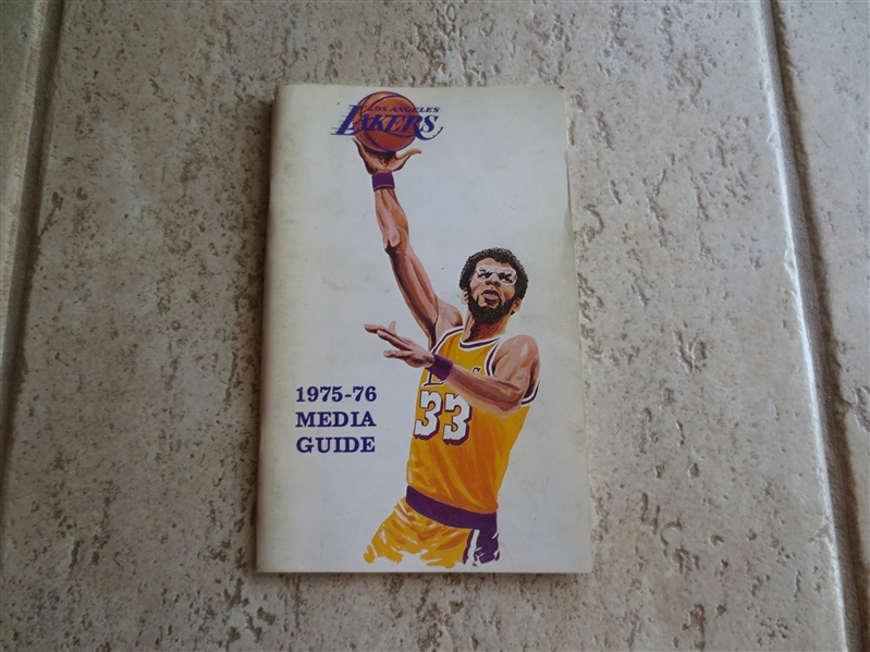 1975-76 Los Angeles Lakers Media Guide  Kareem Abdul Jabbar cover