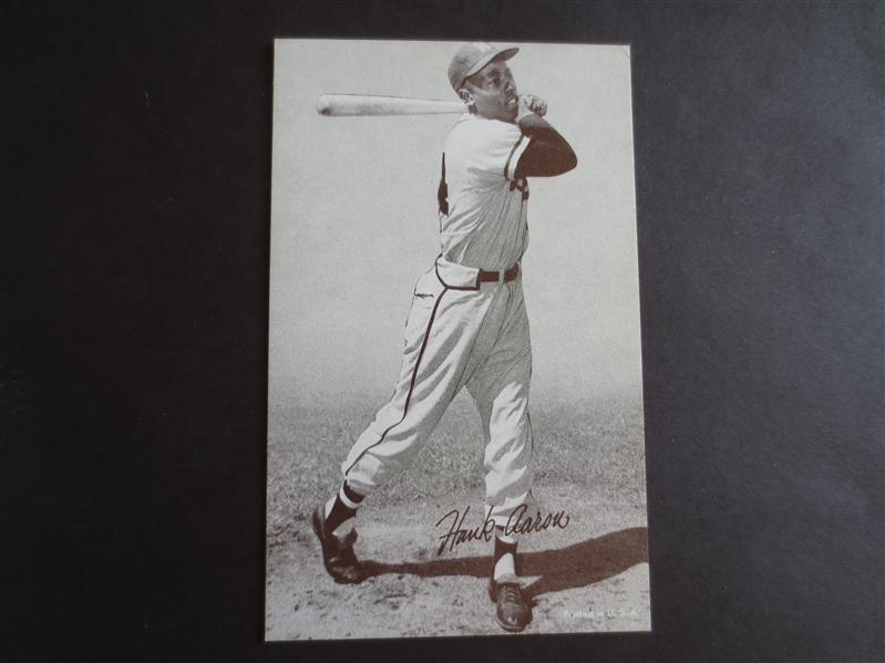 1947-66 Hank Aaron Exhibit baseball card 3 x 5