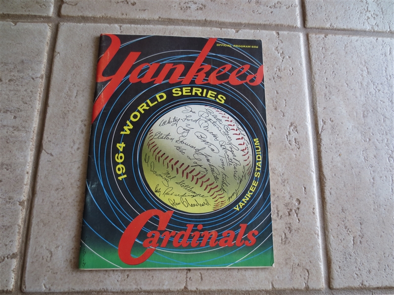 1964 St. Louis Cardinals at New York Yankees Unscored World Series Program with Mantle and Maris