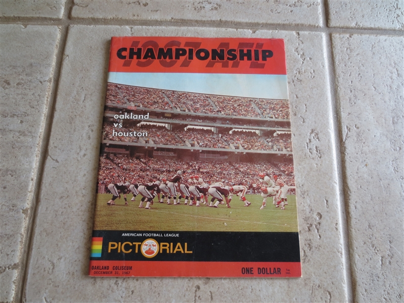 1967 AFL Championship Football Program Houston at Oakland in Beautiful Condition