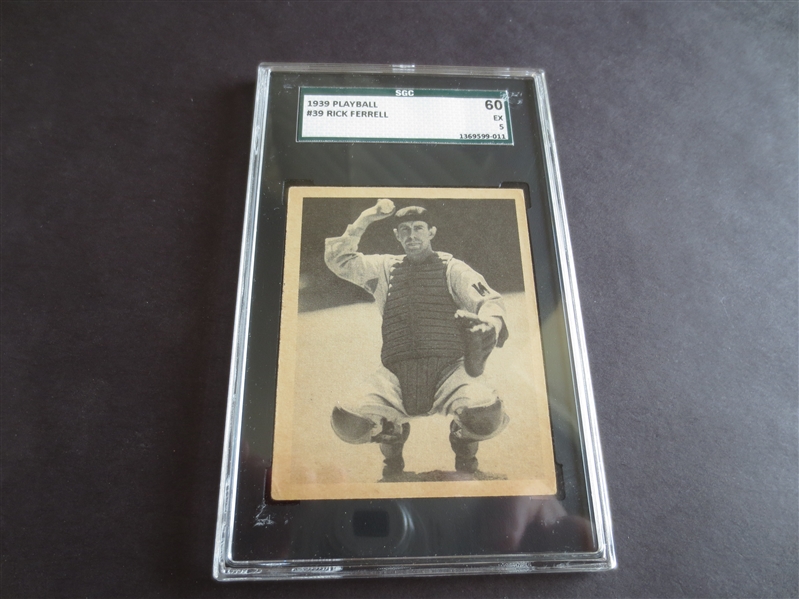 1939 Play Ball Rick Ferrell SGC 60 ex baseball card #39
