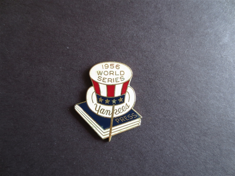 1956 New York Yankees World Series Press Pin Missing Back Clasp