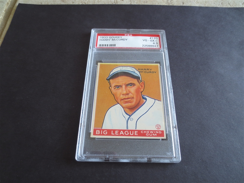 1933 Goudey Harry McCurdy PSA 4.5 vg-ex+ baseball card #170