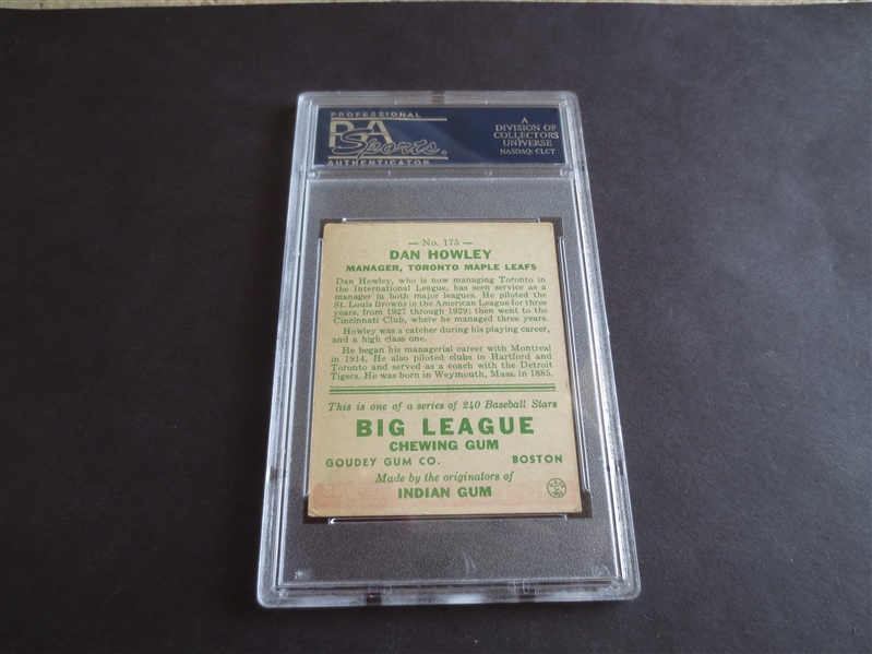 1933 Goudey Dan Howley PSA 5 ex baseball card #175