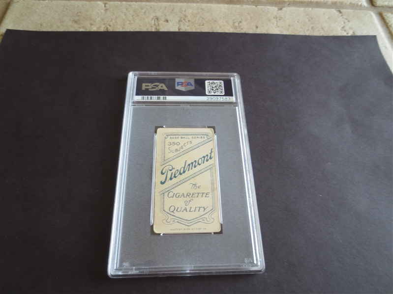 1909-11 T206 Ed Lennox Charles Bray Collection PSA 2.5 good+ Piedmont 350 subjects back baseball card