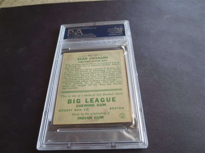 1933 Goudey Evar Swanson PSA 4 vg-ex baseball card #195
