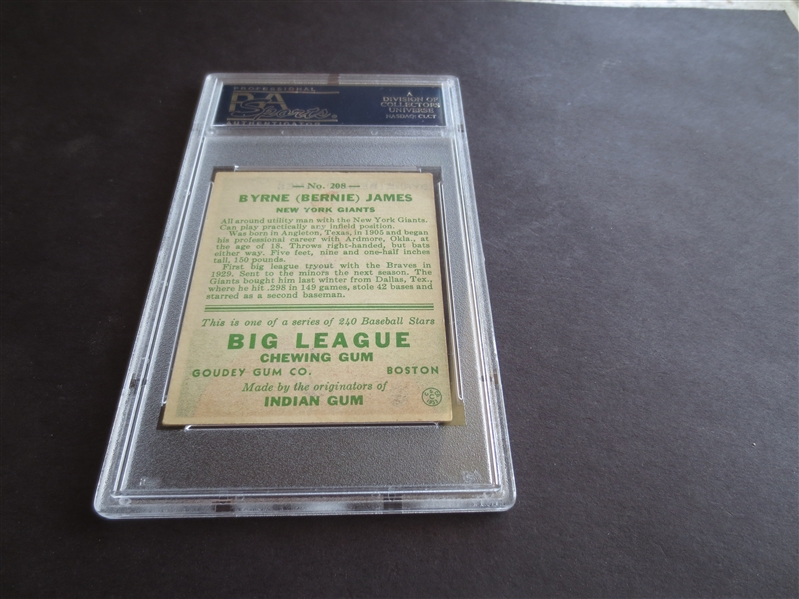 1933 Goudey Bernie James PSA 5 (MC) ex baseball card #208