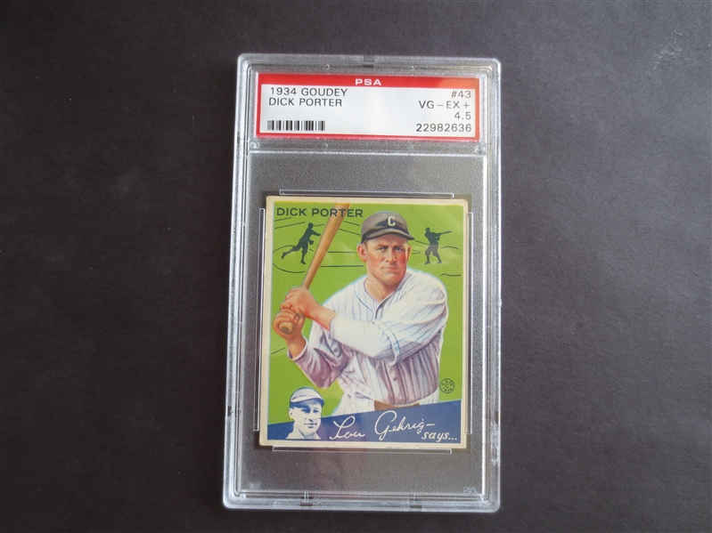 1934 Goudey Dick Porter PSA 4.5 vg-ex+ baseball card #43