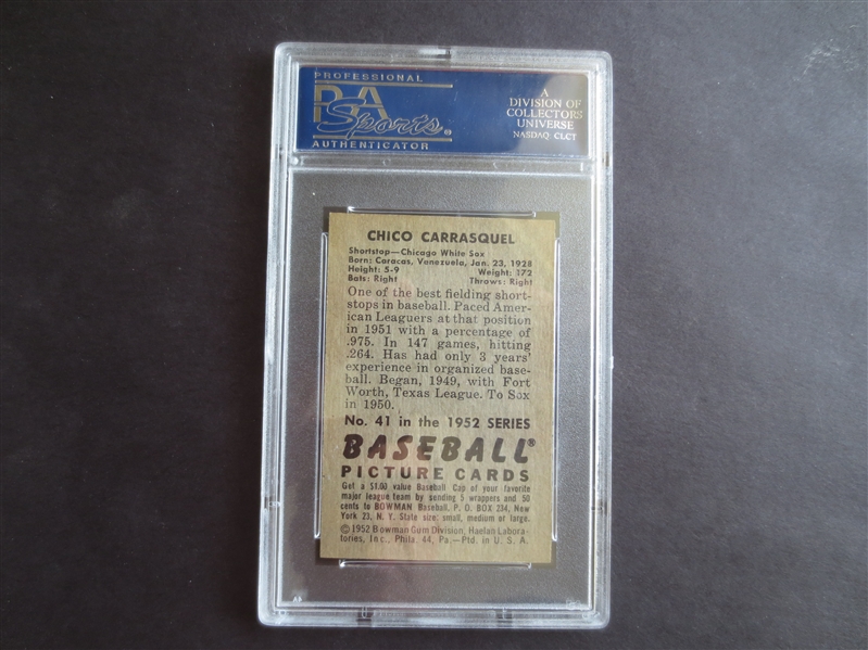 1952 Bowman Chico Carrasquel PSA 8 nmt-mt baseball card #41