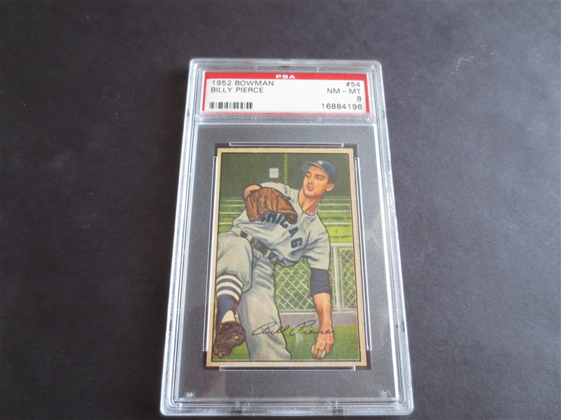 1952 Bowman Billy Pierce PSA 8 nmt-mt baseball card #54