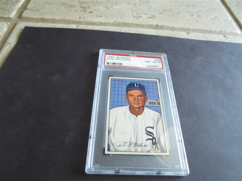 1952 Bowman Paul Richards PSA 8 nmt-mt baseball card #93