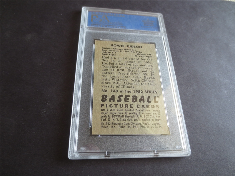 1952 Bowman Howie Judson PSA 8 nmt-mt baseball card #149