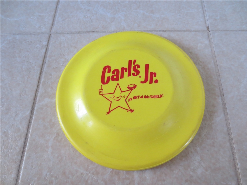 Circa 1970 Carl's Jr. Frisbee 9 diameter  NEAT!