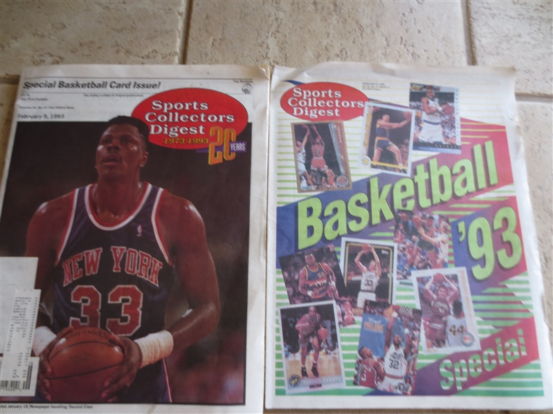 February 5, 1993 Sports Collectors Digest issue with Patrick Ewing on the cover