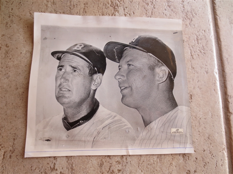 1960 Mickey Mantle/Ted Williams AP Wire Photo