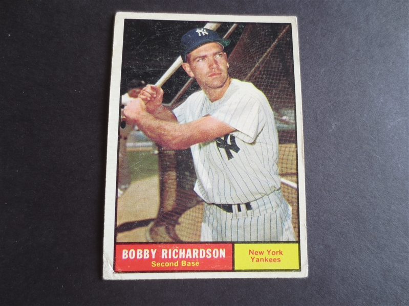 1961 Topps Bobby Richardson baseball card #180