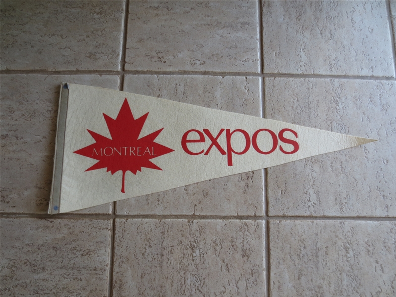 1969 First Year Montreal Expos Baseball Full Size 29 Pennant  RARE!