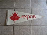 1969 First Year Montreal Expos Baseball Full Size 29" Pennant  RARE!