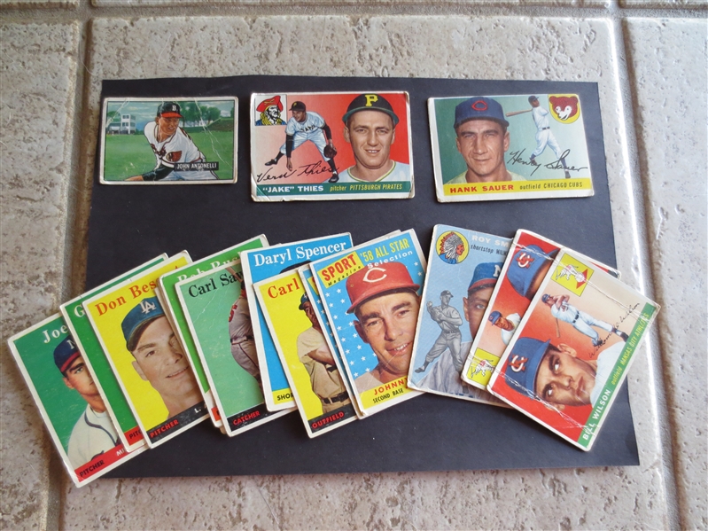 (17) 1951-58 Topps and Bowman Baseball Card Grab Bag