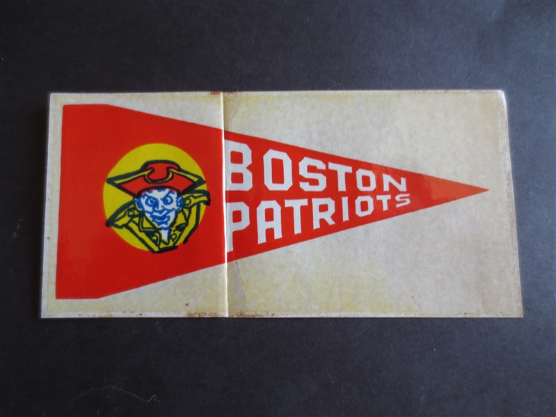 1964 Topps Pennant Sticker Boston Patriots