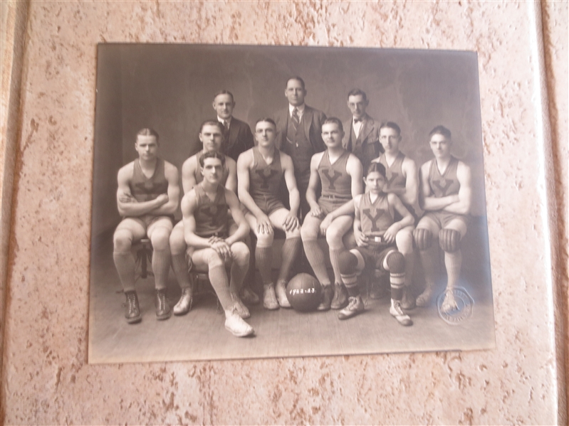 1922-23 Yale University Basketball Type 1 Photo by F.E. Abbott New York  7.5 x 9.5
