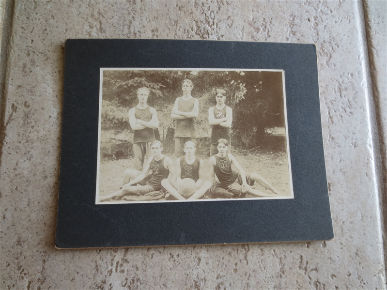 Circa 1910 Basketball Team Photo  4.5 x 6.5