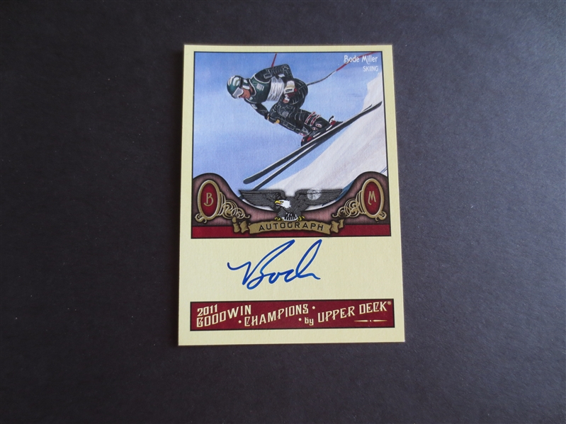 Autographed 2011 Bode Miller Upper Deck Signed Skiing Card
