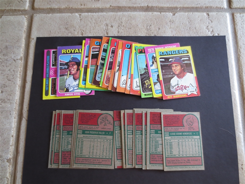 (250) 1975 Topps Baseball Cards PLUS (35) 1975 Topps Minis with stars and duplication