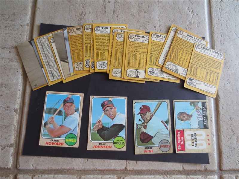(260) 1967, 68, and 69 Topps Baseball Cards with some stars