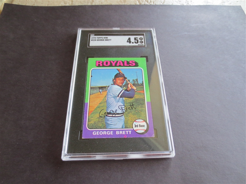 1975 Topps Mini George Brett SGC 4.5 vg-ex+ baseball card #228