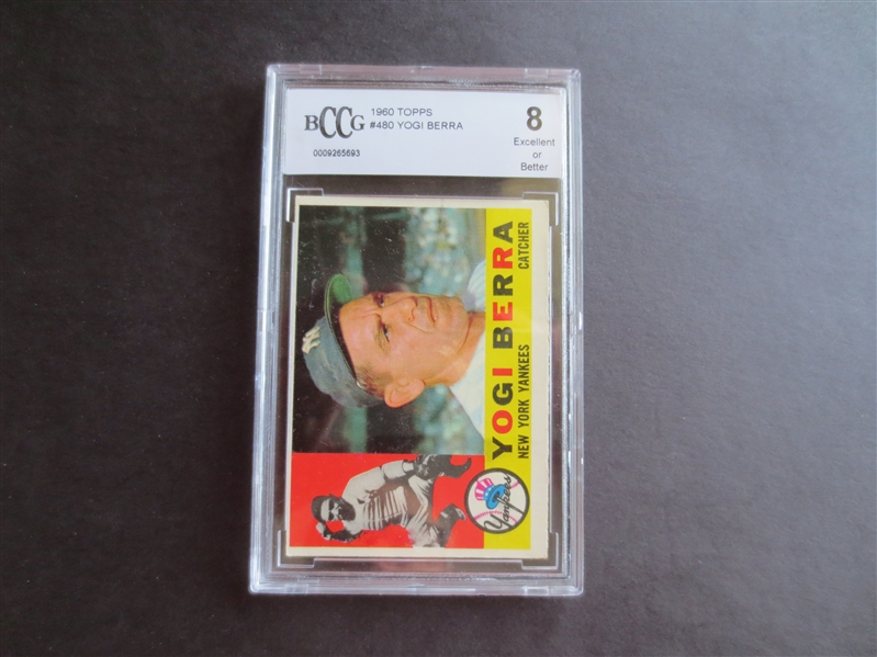 1960 Topps Yogi Berra BCCG 8 excellent or better baseball card #480