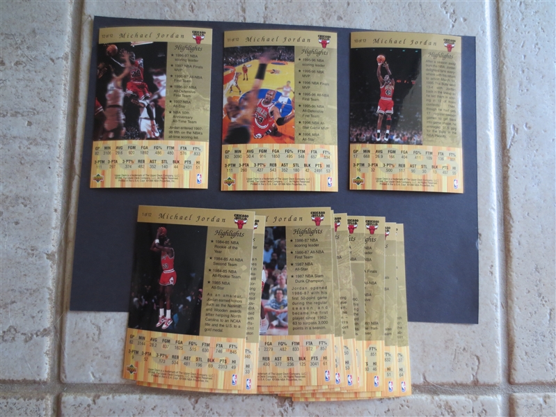 1998 Upper Deck Gold Michael Jordan 12 card complete set