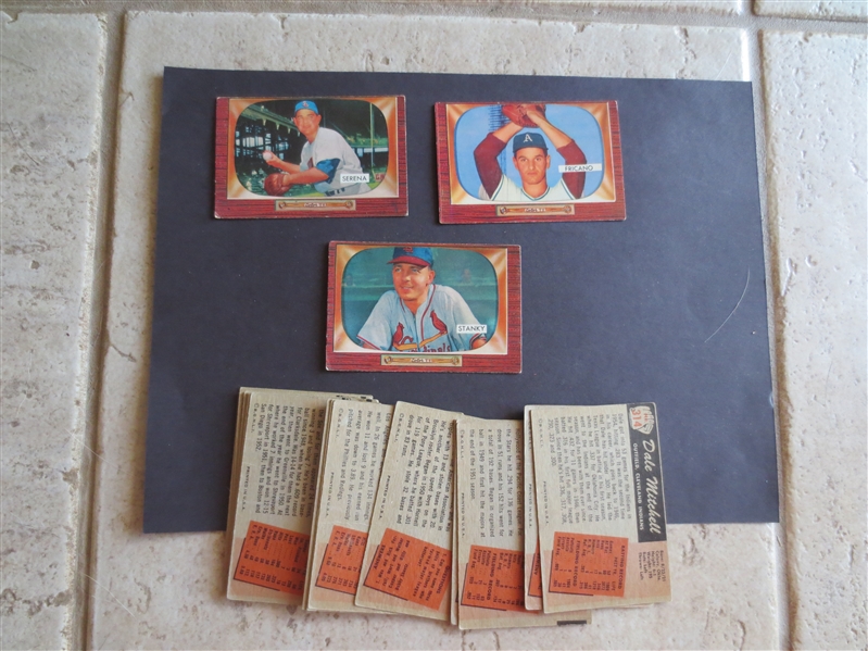 (20) different 1955 Bowman High Number Baseball Cards #233-316 in Affordable Condition
