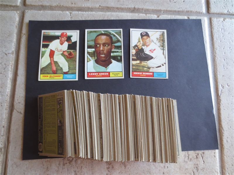 (200) 1961 Topps Baseball Cards with duplication in nice condition!