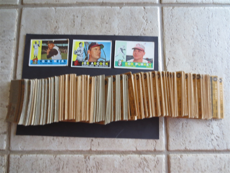 (400) 1960 Topps Baseball Cards with Duplication in overall vg-ex condition