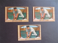 (3) 1955 Bowman Phil Rizzuto baseball cards #10 in beautiful condition