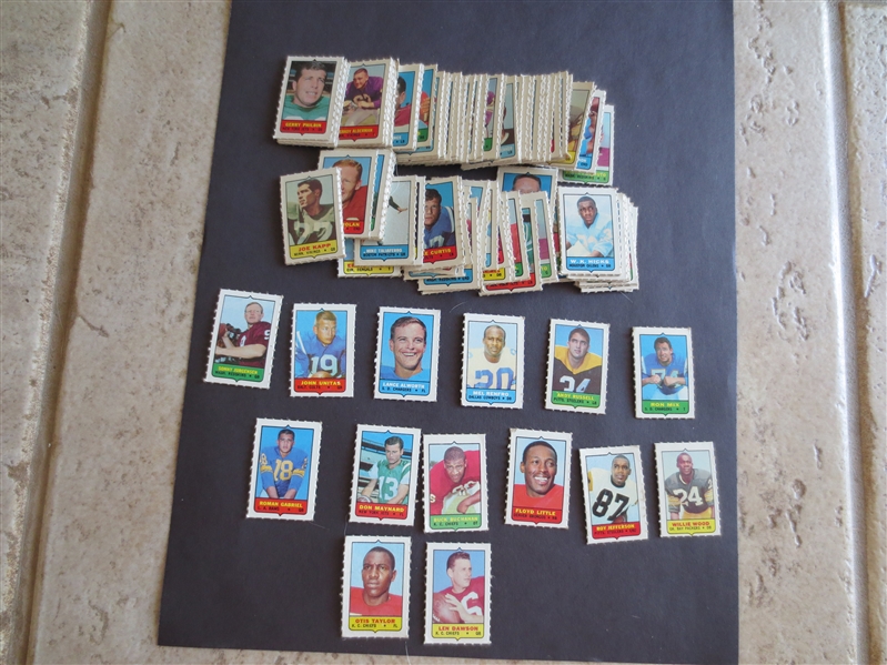 (125) 1970 Topps Football Four in Ones Football Cards Separated With Hall of Famers