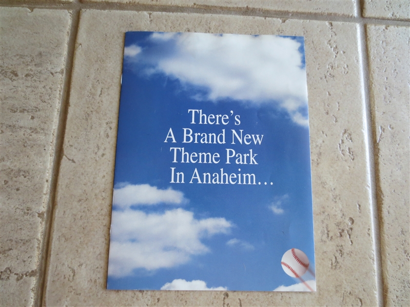 1998 Edison Field Anaheim Angels Welcome Pamphlet