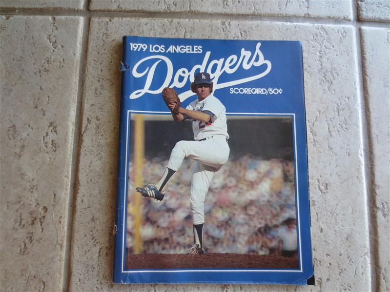 1979 San Diego Padres at Los Angeles Dodgers unscored program Ozzie Smith, Winfield, Fingers, Perry, Jones, Garvey, Baker, Sutton