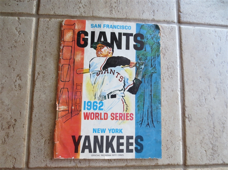 1962 World Series Baseball Unscored Program in affordable condition   Giants vs. Yanks
