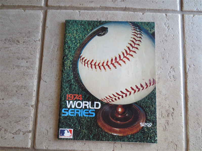 1974 World Series Baseball Unscored Program Dodgers vs. A's