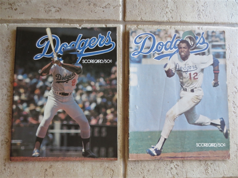1977 and 1978 Dodgers vs. Angels Freeway Series Unscored Baseball Programs