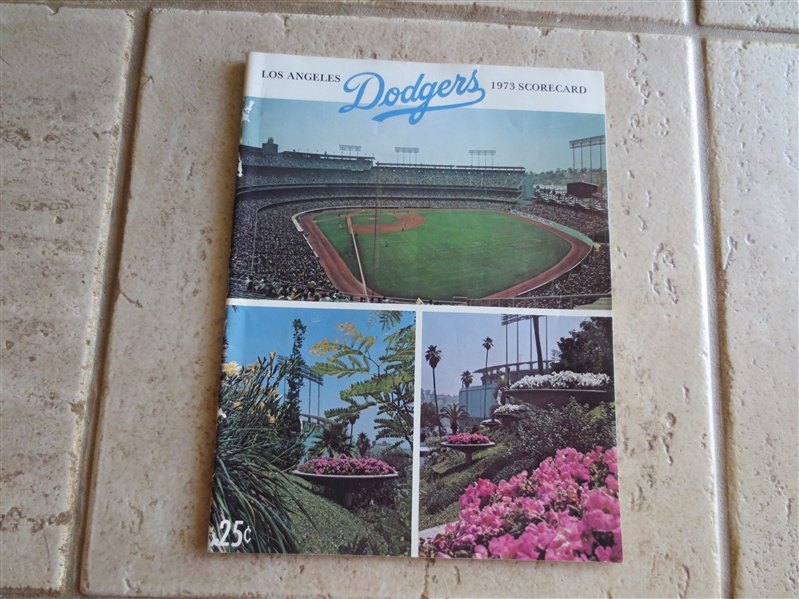 1973 San Francisco Giants at Los Angeles Dodgers Unscored Baseball Program