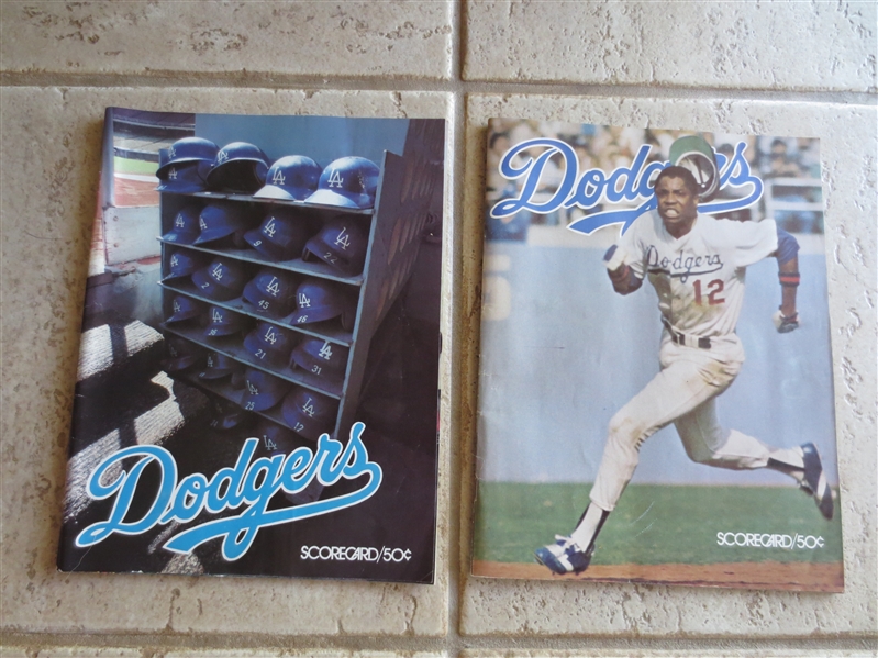 (2) different 1978 Los Angeles Dodgers home programs--one scored---World Series year