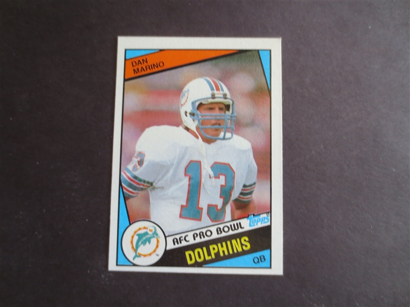 1984 Topps Dan Marino Rookie football card in beautiful condition #123