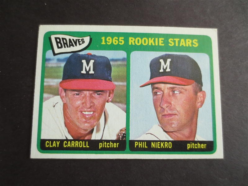 1965 Topps Phil Niekro Rookie baseball card in beautiful condition #461